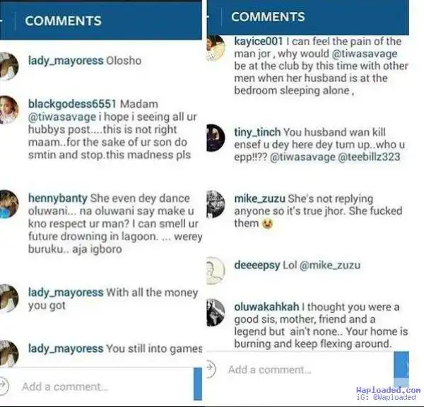 Fans Already Blasting Tiwa Savage On Her Instragram Page 